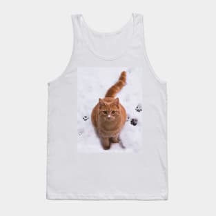 Ginger Kitten in Snow Tank Top